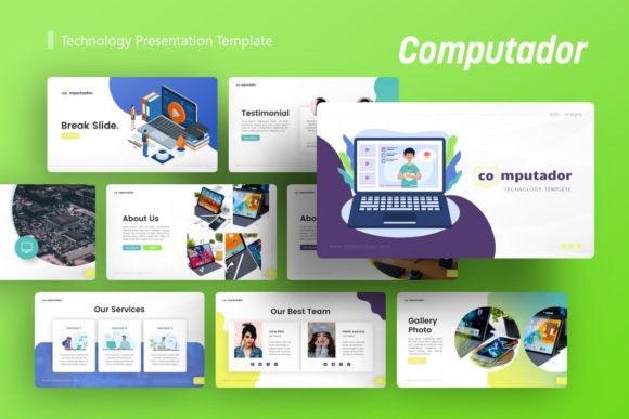Elevating Professional Communication with the Computador Technology Presentation Template