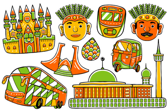 Jakarta City Doodle Vector 02: Creative Design Asset