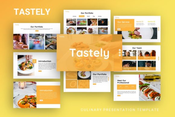 Presentation Template - Tastely: Elevating Visual Communication for Culinary and Corporate Needs
