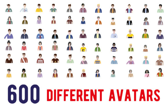 Visualizing Global Workforces with a Set of 600 Different Avatars